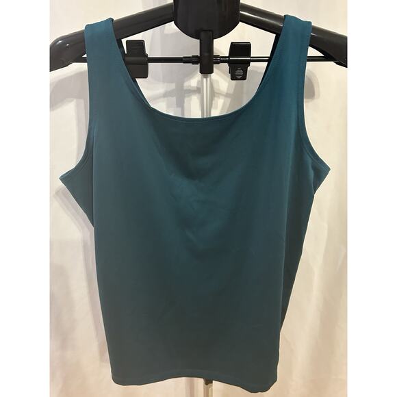 Susan Graver Essentials 2-pack Black & Teal Tank Top size XL - Picture 4 of 6